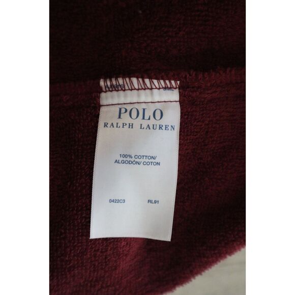 Polo Ralph Lauren RL91WW-00D Men's Sz S/M Classic Wine Terry Shawl Robe - Picture 4 of 9